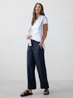 NWT! Banana Republic Wide-Leg Mid-Rise Cargo Pull-on Pant 813005 🖥️4️⃣ TALL ONLY
